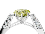 White gold Fancy Yellow Heart Cut Diamond Channel Set Solitaire Ring with Four-Prong Setting_42