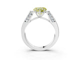 White gold Fancy Yellow Heart Cut Diamond Channel Set Solitaire Ring with Four-Prong Setting_47