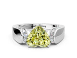 White gold Fancy Yellow Heart Cut Diamond Channel Set Solitaire Ring with Four-Prong Setting_62