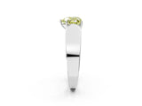 White gold Fancy Yellow Heart Cut Diamond Channel Set Solitaire Ring with Four-Prong Setting_64