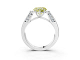 White gold Fancy Yellow Heart Cut Diamond Channel Set Solitaire Ring with Four-Prong Setting_65