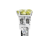 White gold Fancy Yellow Heart Cut Diamond Engagement Ring with Baguette Side Stones and Channel Set Band_37