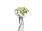 White gold Fancy Yellow Heart Cut Diamond Engagement Ring with Side Stone Accents and Four-Prong Setting_17