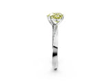 White gold Fancy Yellow Heart Cut Diamond Engagement Ring with Side Stone Accents and Four-Prong Setting_51