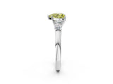 White gold Fancy Yellow Heart  Cut Diamond Five-Stone Prong Set White Gold Ring_29