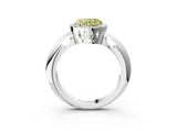 White gold Fancy Yellow Heart  Cut Diamond Halo Engagement Ring with Split Shank and Four-Prong Setting_93