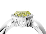 White gold Fancy Yellow Heart  Cut Diamond Halo Engagement Ring with Split Shank and Four-Prong Setting_94