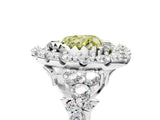 White gold Fancy Yellow Heart Cut Diamond Halo Ring with Pavé Band and Four-Prong Setting_58