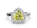 White gold Fancy Yellow Heart  Cut Diamond Halo Ring with Round Brilliant Halo and Solitaire Band_72