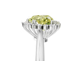 White gold Fancy Yellow Heart  Cut Diamond Halo Ring with Solitaire Band and Prong Setting_57