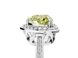 White gold Fancy Yellow Heart Cut Diamond Halo Ring with Split Shank and Four-Prong Setting_85