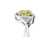 White gold Fancy Yellow Heart Cut Diamond Halo Ring with Tapered Band and Four-Prong Setting_36