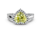 White gold Fancy Yellow Heart Cut Diamond Halo Split Shank Engagement Ring_51