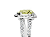 White gold Fancy Yellow Heart Cut Diamond Halo Split Shank Engagement Ring_56
