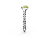 White gold Fancy Yellow Heart  Cut Diamond Pavé Band with Four-Prong Setting_35