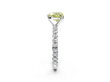 White gold Fancy Yellow Heart  Cut Diamond Pavé Band with Four-Prong Setting_38
