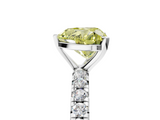 White gold Fancy Yellow Heart  Cut Diamond Pavé Band with Four-Prong Setting_41