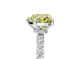 White gold Fancy Yellow Heart Cut Diamond Pavé Engagement Ring with Round  Accents and Prong Setting_106