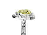White gold Fancy Yellow Heart Cut Diamond Pavé Halo Ring with Four-Prong Setting_52