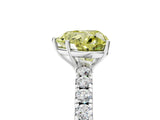 White gold Fancy Yellow Heart Cut Diamond Pavé Solitaire Engagement Ring with Four-Prong Setting_119