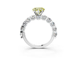 White gold Fancy Yellow Heart Cut Diamond Side Stone Engagement Ring with Four-Prong Setting_39