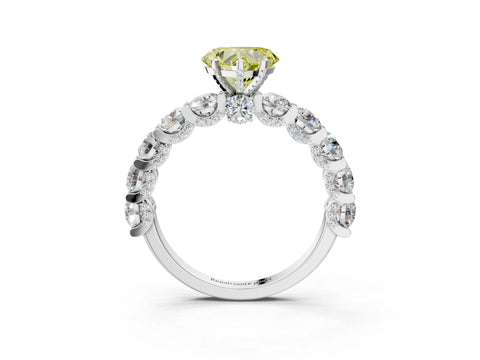 White gold Fancy Yellow Heart Cut Diamond Side Stone Engagement Ring with Four-Prong Setting_39