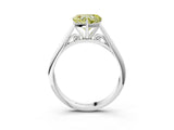 White gold Fancy Yellow Heart Cut Diamond Solitaire Engagement Ring with Cathedral Setting and Four-Prong Mount_17