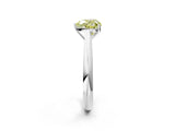 White gold Fancy Yellow Heart Cut Diamond Solitaire Engagement Ring with Cathedral Setting and Four-Prong Mount_171