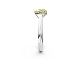 White gold Fancy Yellow Heart Cut Diamond Solitaire Engagement Ring with Cathedral Setting and Four-Prong Mount_46