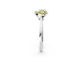 White gold Fancy Yellow Heart Cut Diamond Solitaire Engagement Ring with Classic Band and Four-Prong Setting_101