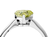 White gold Fancy Yellow Heart Cut Diamond Solitaire Engagement Ring with Classic Band and Four-Prong Setting_103