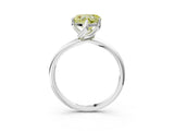White gold Fancy Yellow Heart Cut Diamond Solitaire Engagement Ring with Four-Prong Setting and Classic Band_23