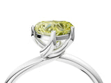 White gold Fancy Yellow Heart Cut Diamond Solitaire Engagement Ring with Four-Prong Setting and Classic Band_24