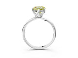 White gold Fancy Yellow Heart Cut Diamond Solitaire Engagement Ring with Four-Prong Setting and Classic Band_35