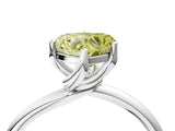 White gold Fancy Yellow Heart Cut Diamond Solitaire Engagement Ring with Four-Prong Setting and Classic Band_36