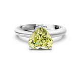 White gold Fancy Yellow Heart Cut Diamond Solitaire Engagement Ring with Round Band and Four-Prong Setting_239
