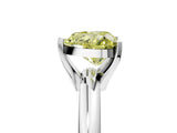 White gold Fancy Yellow Heart Cut Diamond Solitaire Engagement Ring with Round Band and Four-Prong Setting_244