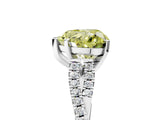 White gold Fancy Yellow Heart Cut Diamond Solitaire Engagement Ring with Twisted Pavé Band and Four-Prong Setting_74