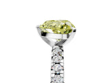 White gold Fancy Yellow Heart Cut Diamond Solitaire Pavé Engagement Ring with Round Band and Prong Setting_66
