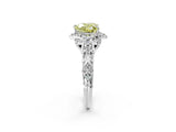 White gold Fancy Yellow Heart Cut Diamond Solitaire Ring with Hidden Halo and Pavé Band_41