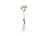 White gold Fancy Yellow Heart Cut Diamond Solitaire Ring with Six-Prong Setting and Classic Band_271