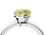 White gold Fancy Yellow Heart Cut Diamond Solitaire Ring with Six-Prong Setting and Classic Band_273