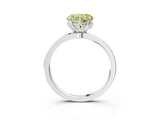 White gold Fancy Yellow Heart Cut Diamond Solitaire Ring with Thin Band and Prong Setting_18