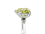 White gold Fancy Yellow Heart Cut Diamond Solitaire Ring with Thin Band and Prong Setting_20