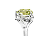White gold Fancy Yellow Heart Cut Diamond Solitaire Ring with Twist Band and Four-Prong Setting_196