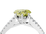 White gold Fancy Yellow Heart Cut Diamond Split Shank Pavé Engagement Ring with Four-Prong Setting_106