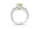 White gold Fancy Yellow Heart  Cut Five-Stone Prong Set Diamond Ring with Classic Band_30