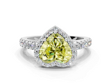 White gold Fancy Yellow Heart  Cut Halo Diamond Engagement Ring with Pave Band and Four-Prong Setting_28