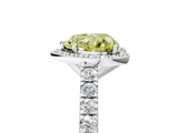 White gold Fancy Yellow Heart  Cut Halo Diamond Engagement Ring with Pave Band and Four-Prong Setting_33