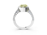 White gold Fancy Yellow Heart Cut Halo Diamond Engagement Ring with Split Shank Band and Four-Prong Setting_15